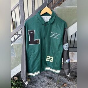 Lollapalooza 2023 Varsity Jacket Chicago Rare Sold Out Wool and Faux Leather L
